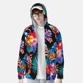 thumbnail image 2 of Fotbe Tropical Palm Leaves Chaqueta con Protección Solar UPF 50+ para Hombre y Mujer, Camisa con Capucha y Bolsillos-X-Large, 2 of 7