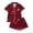 A-Brick Red103, variant on Bobifish Toddler Girls Halloween Print Sleepwear Sets Short Sleeve Collared Button Down Top&Shorts Nightwear Kids Girls Sets