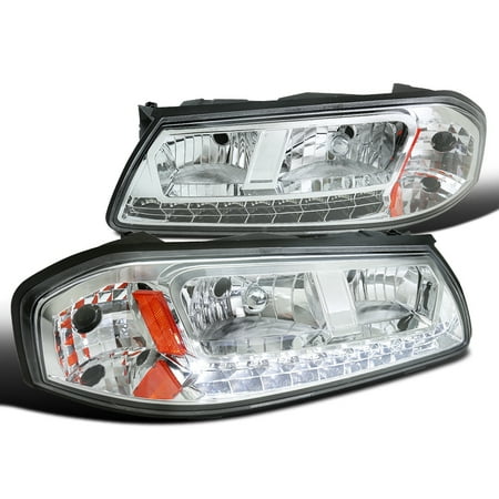 2000 2005 Chevy Impala Chrome Housing Clear Crystal Lens Led Smd 2000 2005 Chevy Impala Chrome Housing Clear Crystal Lens Led Smd Headlights Pair 00 01 02 03 04 05