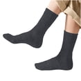 thumbnail image 4 of qelini Thick Crew Socks for Women Plus Size Warm Cozy Mid Calf Socks Fall Winter Floor Socks Solid Color Socks, 4 of 8