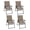Brown, variant on SHGJ&SOFT Set of 2 Folding Chairs,Outdoor Patio Chair with Armrests for Porch Camping Pool Beach Deck Lawn Garden (Gray, 2 PC)