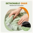 thumbnail image 3 of Gianna Kids Bean Bag Chair, 31 Inch Stuffed Toddler Couch with Faux Rabbit Fur Cover for Teens & Kids, Comfy Lazy Sofa Chair for Reader, Living Room, Bedroom, Green, 3 of 5