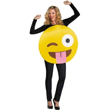 Tongue Emoticon Neutral Adult Halloween Costume