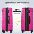 thumbnail image 5 of EUROCO 13-Piece  Luggage Set,Lightweight  ABS Hard Suitcases  with Spinner Wheels and TSA Lock,Durable Waterproof Travel Luggage (16"/20"/24"/28"),Pink, 5 of 7