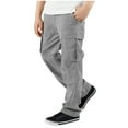 thumbnail image 3 of Kogui Kids Cargo Pants Boys Teenage Trendy Casual Straight-Leg Cargo Pants Large Pockets Size 8-9 (Grey,8-9 Years), 3 of 8