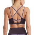 thumbnail image 5 of Glisme Sports Bras For Women High Support Sports Underwear Shockproof Running Small Chest Push Up Fitness Yoga Vest Thin No Steel Ring Backless Bra For Yoga Running Gym Purple, 5 of 6