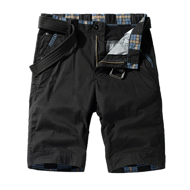 Birdeem Mens Directional Sign Work Shorts Mid-Waist Multi-Pocket Five-Piece Pants Casual Shorts Pants