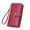 Red, variant on Women's Wallet RFID Blocking Credit Card Holder Large Capacity Wristlet Travel Clutch Purse Black