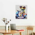 thumbnail image 2 of COMIO  Happy Frog with Glasses Wall Art Canvas Posters Print Artwork Colorful Cute Funny Animal Frogs Framed for Living Room Room Bedroom Bathroom Modern Home Decor, 2 of 4