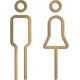 thumbnail image 1 of Man Woman Metal Wall Sign Plate Toilet Doorplate Wash Room Label Wc Signage Board, 1 of 5