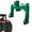 Green, variant on Heavy Duty 3-Point Quick Hitch for Category 1 Tractor 3000 lbs Lift Capacity 2" Receiver Orange