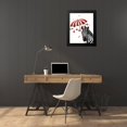 thumbnail image 4 of Fab Funky 20x24 Black Modern Framed Museum Art Print Titled - Zebra with Umbrella 1, Sideways, 4 of 5