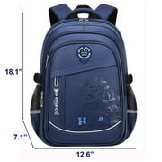 Kivdit School Backpack for Boys,School Bag for Kids Teens,Reflective Bookbag Gifts for Boys,Blue