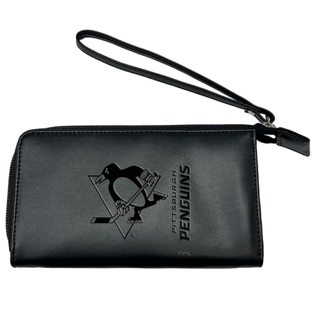 Black Pittsburgh Penguins Cell Phone Wristlet Wallet