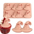 thumbnail image 2 of Clearance Under $1.86! 1 Pack Halloween Candy Silicone Mold Pumpkin Bat Witch Hat Gummy Fondant Baking Pan Plastic for DIY Sugar Halloween Cupcake (One Size D), 2 of 5