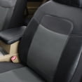 thumbnail image 3 of Flying Banner Car Seat Covers Protectors Full Set Synthetic Leather Front Pair Black Gray, 3 of 6