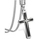 thumbnail image 2 of Collar con colgante de cruz de acero inoxidable para hombre, 2 of 5