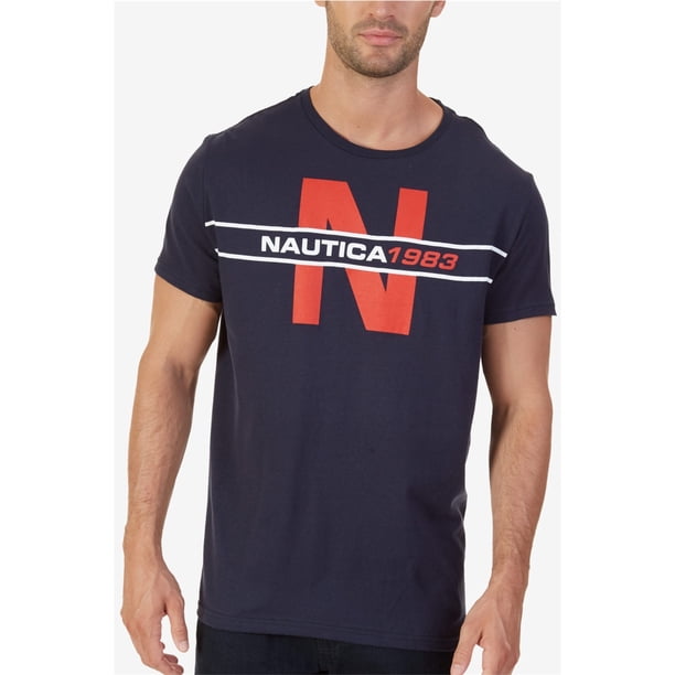 Camiseta gráfica Nautica Heritage para hombre Azul Pequeña
