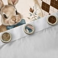 thumbnail image 4 of Erosebridal Happy Easter Rabbit Black Out Curtains for Kids, Brown Plaid Curtains Pack of 2 (42x63 Each), 4 of 6