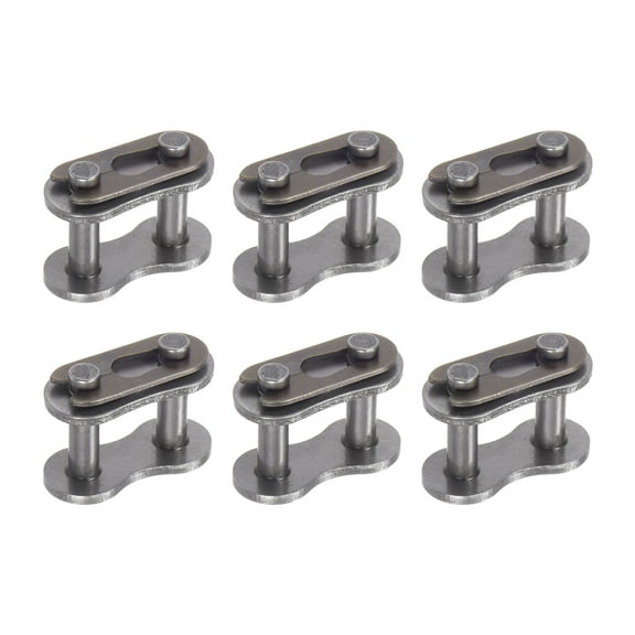Uxcell 6Pack #40 Chain Connector Link Roller, 1/2" Pitch Carbon Steel Split Links for 08A Chain