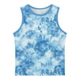 thumbnail image 5 of Spazoro Little and Big Girls Tank Tops Undershirts, Summer Breathable Sleeveless Tie Dye Camisole for Kids Girls Boys Blue Size 14 T, 5 of 6