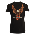 thumbnail image 4 of Harley Davidson Logo Ailes HD Noir Orange pour Femmes P/S (S40), 4 of 5