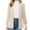 Beige, variant on Lindreshi Blazer for Women 2023 Women Business Attire Solid Color Long Sleeve Cardigan Top Jacket Coat