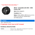 thumbnail image 2 of Wheel - Compatible with 2003 - 2008 Pontiac Vibe 2004 2005 2006 2007, 2 of 2