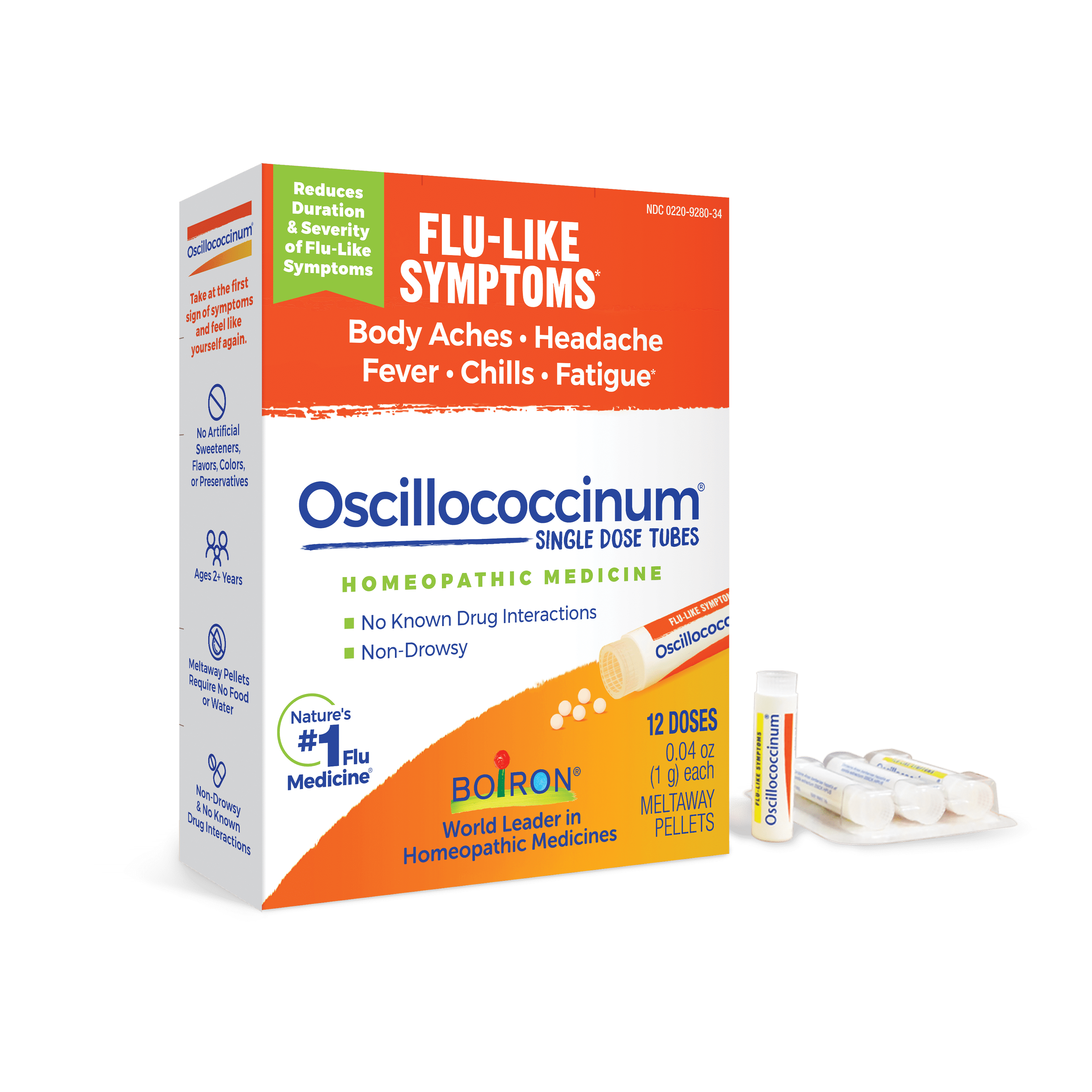 (3 pack) Boiron Oscillococcinum Homeopathic Medicine for Flu-like Symptoms, 12 Count