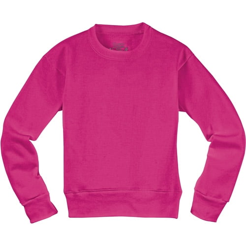 Hanes - Hanes - Girls' EcoSmart Fleece Crew Sweatshirt - Walmart.com ...