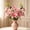 Hot Pink, variant on Realistic Artificial Lilies Wedding Decor, 31.5" Long Faux Lily s Home Hotel Vase Arrangement, Lifelike Real-Touch Fake Flowers for Table Centerpiece