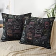 thumbnail image 3 of LALILO Throw Pillow Covers Mason Romantic Doodle Holiday Party Cushion Cover 18" x 18", 2 Pack, 3 of 6