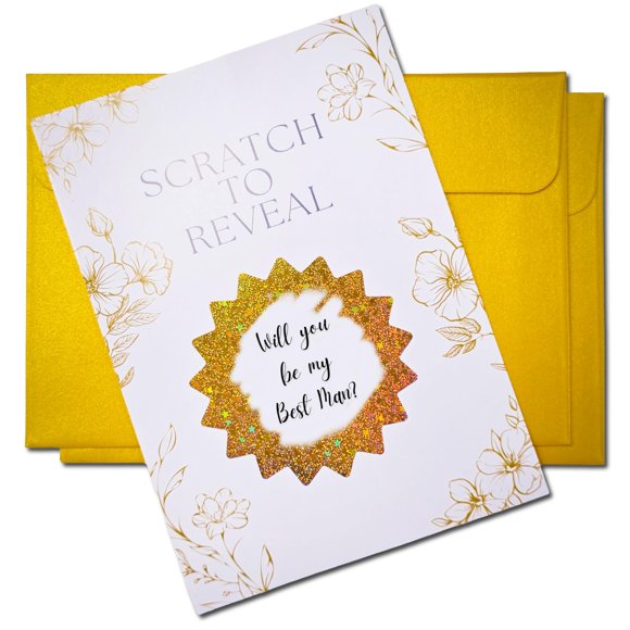 Tarjetas de propuesta para padrino Cappstan UK, set para rascar y revelar