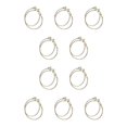 thumbnail image 3 of Pendientes Qarigey para mujer círculo liso decoración Tipo 29 acero dorado, 3 of 6