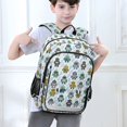 thumbnail image 6 of FORMRS Kids Backpack for School Unisex 17" Casual Bookbag Travel Daypack with Compartment Pockets, Blue Cartoon Robot Pattern, 6 of 7