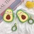 thumbnail image 3 of Compatible con Airpods 1/2 Cute Case, silicona personaje de dibujos animados fruta Airpod Skin Kawaii Funny Fun Cool llavero diseño cubierta niños adolescentes Air pods fundas para niñas niños (3D ag TUNC Sencillez, 3 of 5