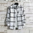 thumbnail image 4 of Manxivoo Mens Shirts Mens Casual Fall Shirt Lapel Button Long Sleeve Shirt Tops Men's Cardigan Plaid Shirt Men White XXXXXL, 4 of 4