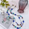 thumbnail image 4 of Bocar Long Statement 2-Strand Bead Boho Necklace with Chain for Women,37.8inch, Coral NK-10084-Diva-Blue, 4 of 7