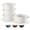 Matte White, variant on Ivory Ceramic Serving Bowl Set 4-Piece 18 Oz Capacity For Casserole Pasta Cereal Soup Stews