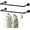 Black - 2, variant on PETGLE 36 inch Industrial Pipe Clothes Rack Wall Mount For Hanging Rod Bar for Laundry Room Up to Max Load 135Lb Black