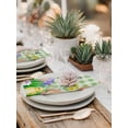 thumbnail image 5 of Easter Bunny Cloth Napkins Set of 6 Reusable Dinner Napkins, Spring Easter Eggs Chicken Sage Green Plaid Cocktail Napkin Washable Table Napkins for Wedding/Holiday Party/Baby Shower 20"x20", 5 of 7
