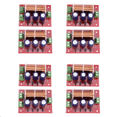 8Pcs 400W Speaker Crossover 2 Way Audio Adjustment Tweeter Bass Speakers Filter Frequency Divider for 2-16Ohm