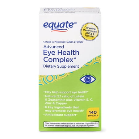 Equate Advanced Eye Complex Softgels, 140 Count