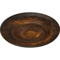 thumbnail image 3 of 41 1/8"OD x 2 1/2"P Large Floral Ceiling Medallion, Hand-Painted Rust, 3 of 6