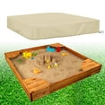 thumbnail image 1 of Sandbox Sandpit Cover, Kids Sandbox Cover for Sand and Toys Protection, Square Sandbox Protective Cover with Drawstring Beige 200*200*20cm, 1 of 5