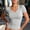 06-Light Gray, variant on Women's V Neck Short Sleeve T-Shirt Slim Fit Lightweight Stretchy Breathable Fitted Casual Layering Tee Top 06-Light Gray S