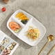 thumbnail image 5 of Rectangular 3-Compartment Serving Tray | Plastic Dinner Plate Organizer | Thick Bottom | Easy Clean | Solid Stable Design | For Party Picnic Home Use | 26.5x18x3cm | Gray White Beige Pink | 1 Piece, 5 of 6