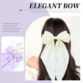thumbnail image 4 of 4 Pieces Large Big Oversized Satin Hair Bows with Long Tail French Barrettes Hair Clips Accessories for Women Girls Teens, 4 of 4