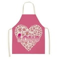 thumbnail image 5 of Vikakiooze 1pc Parent adult the Family Kitchen Valentine's Day Print Linen Family Aprons, 5 of 9