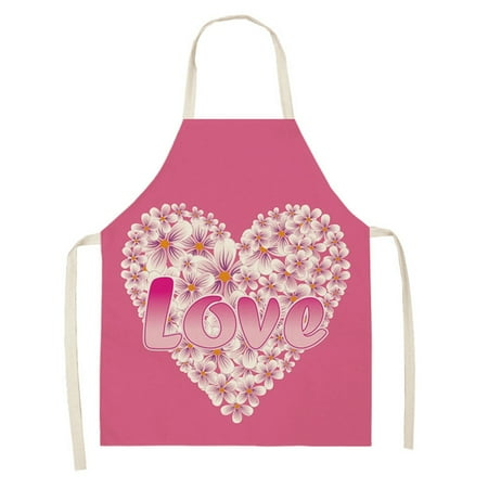 

VerPetridure Clearance 1pc Parent adult the Family Kitchen Valentine s Day Print Linen Family Aprons